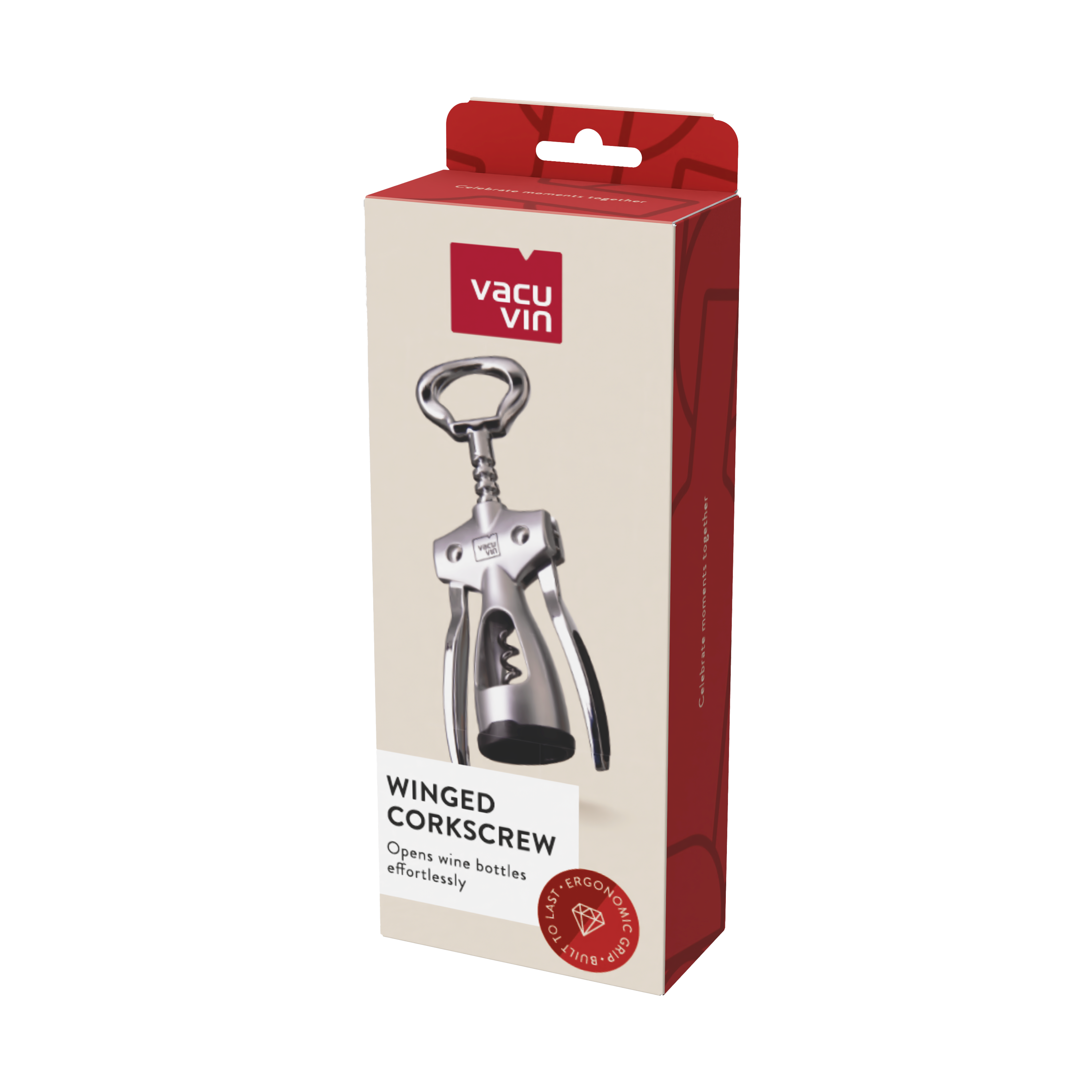 Vacu Vin Winged Corkscrew - Silver