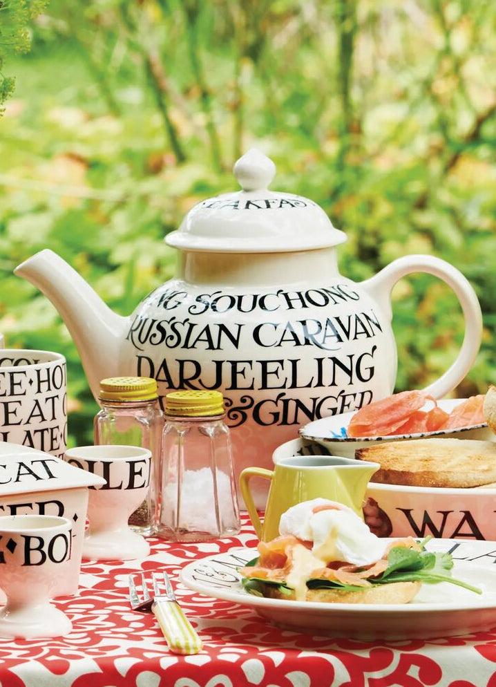 Black Toast 4 Mug Teapot