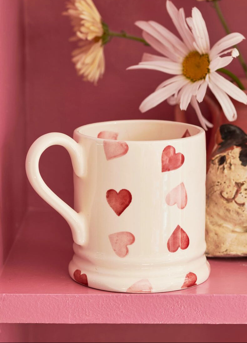 Emma Bridgewater Pink Hearts 1/2 Pint Mug