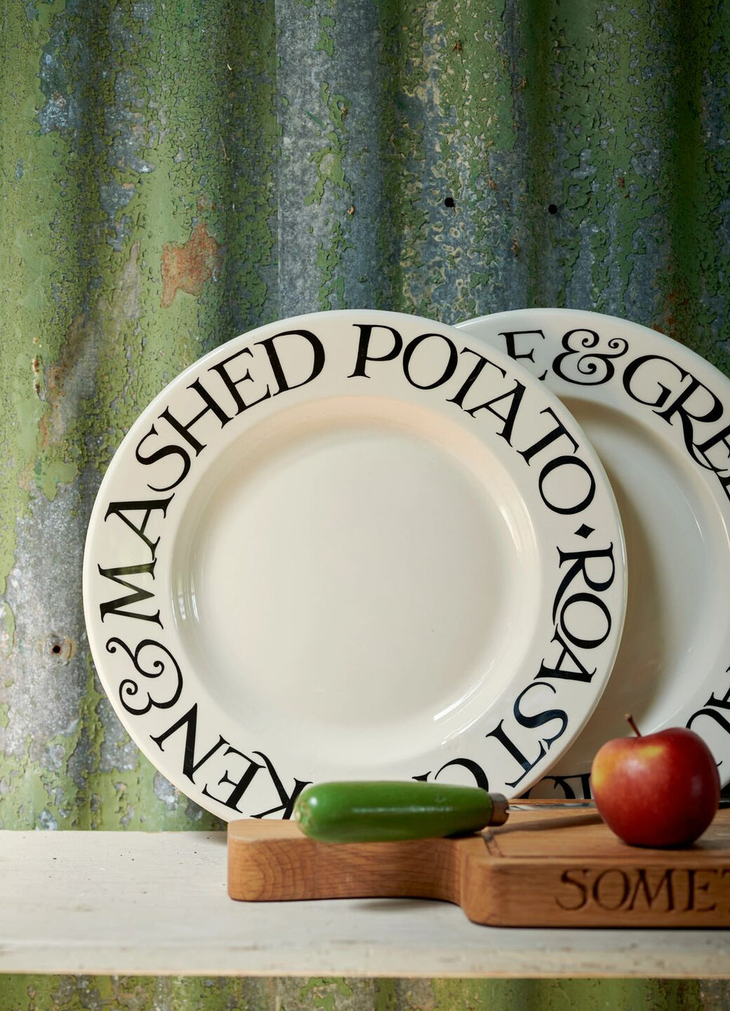 Black Toast Roast Chicken Large Dinner Plate, 10.5 Inch
