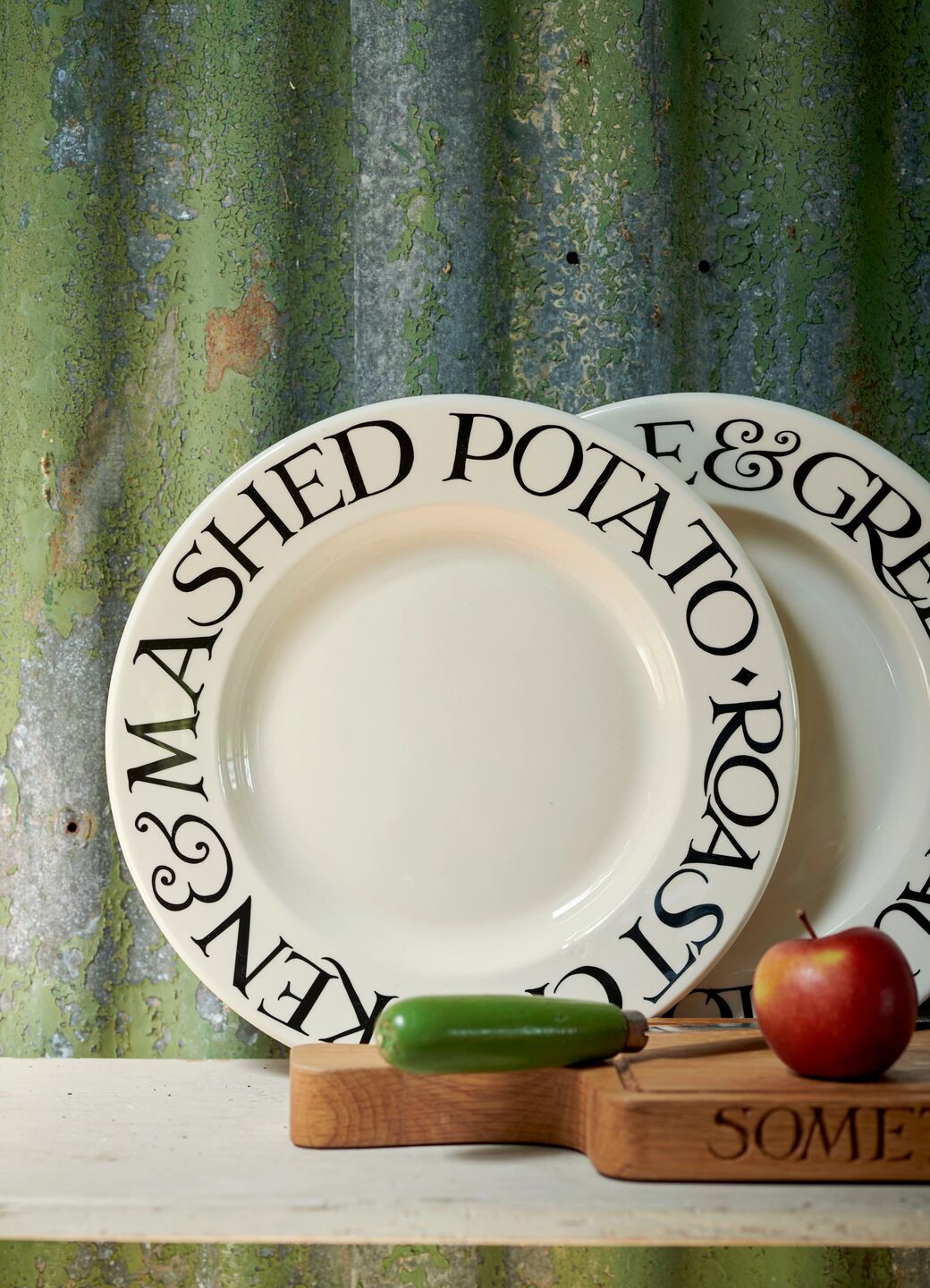 Black Toast Roast Chicken Large Dinner Plate, 10.5 Inch