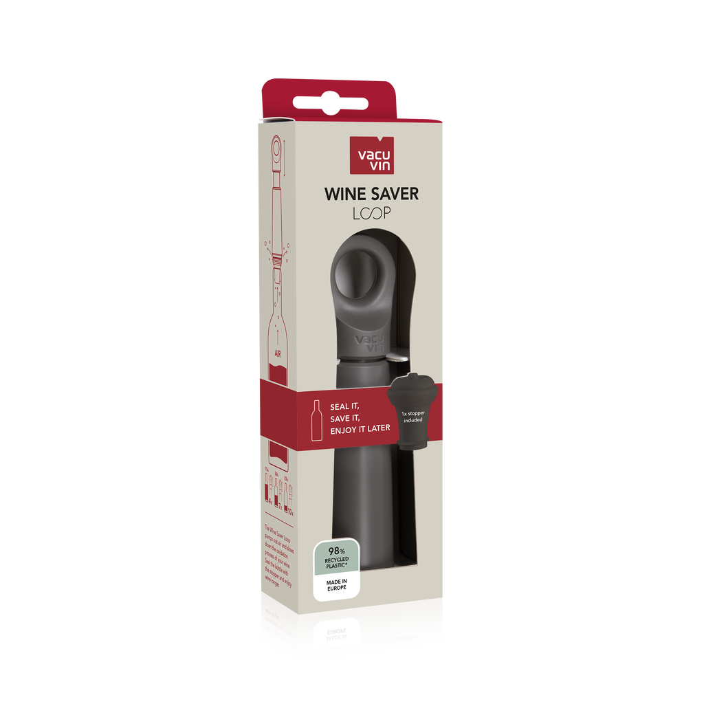 Vacu Vin Loop Wine Saver - Graphite