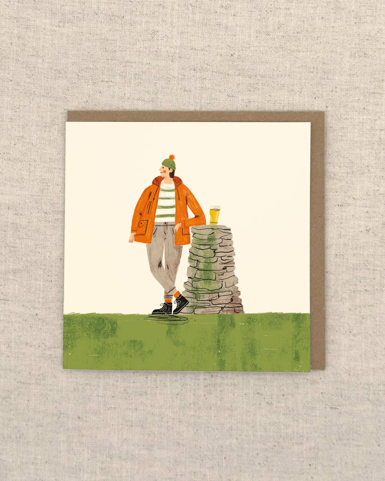 Walk & A Pint Greetings Card