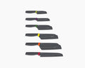 Elevate™ 6-piece Multicolour Knives Set