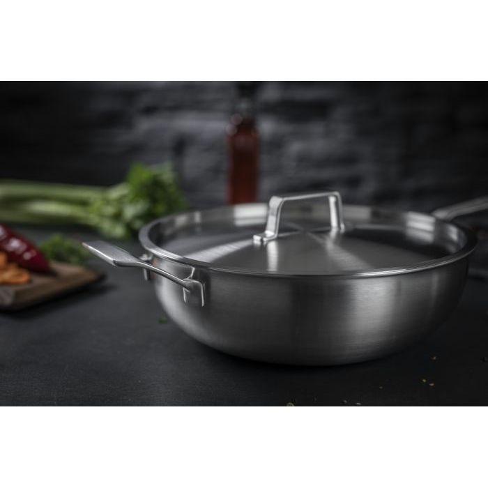 Kuhn Rikon Culinary Fiveply 28cm Uncoated Chefs Pan/Wok