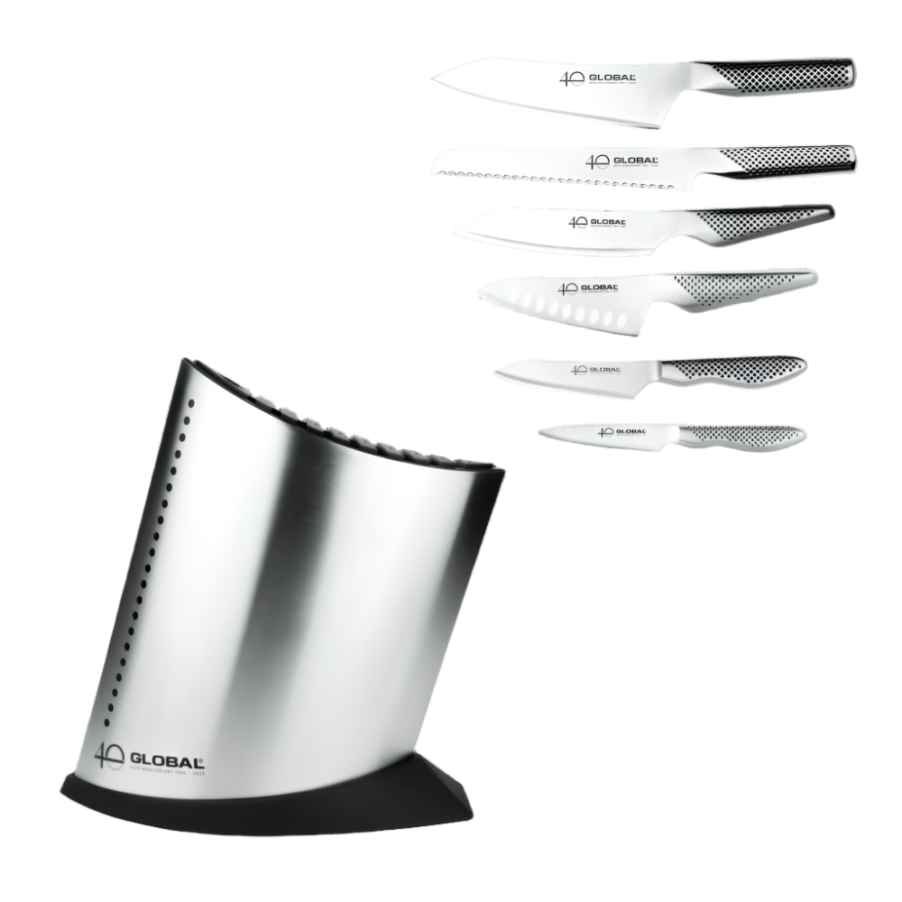 Global 40th Anniversary 7 Piece Knife Block Set: G-52AN7-A