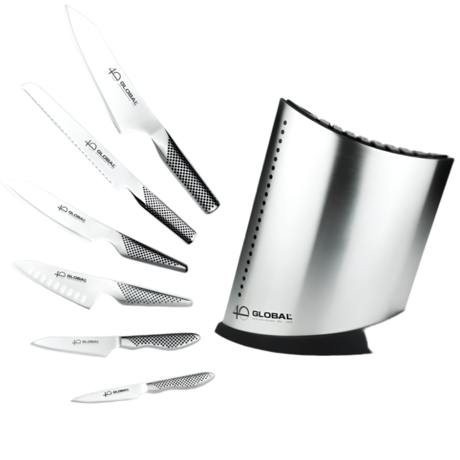 Global 40th Anniversary 7 Piece Knife Block Set: G-52AN7-A