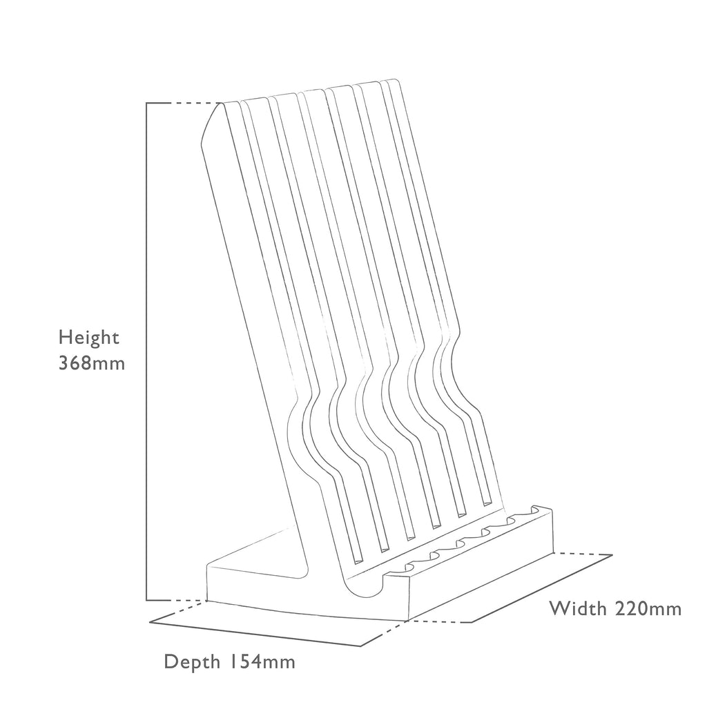 Professional Angle Oak Knife Block Set