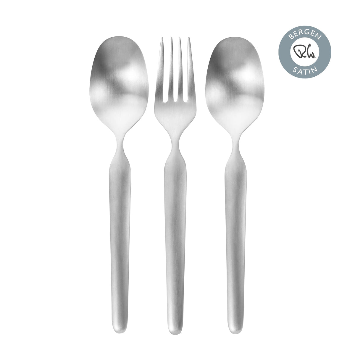 Bergen Satin Serving Set, 3 Piece