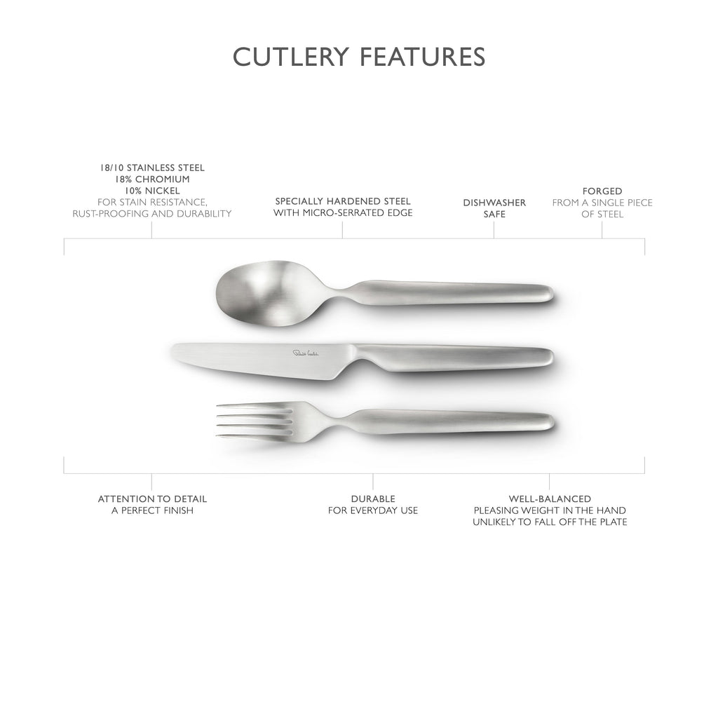Bergen Satin Cutlery Set, 84 Piece for 12 People
