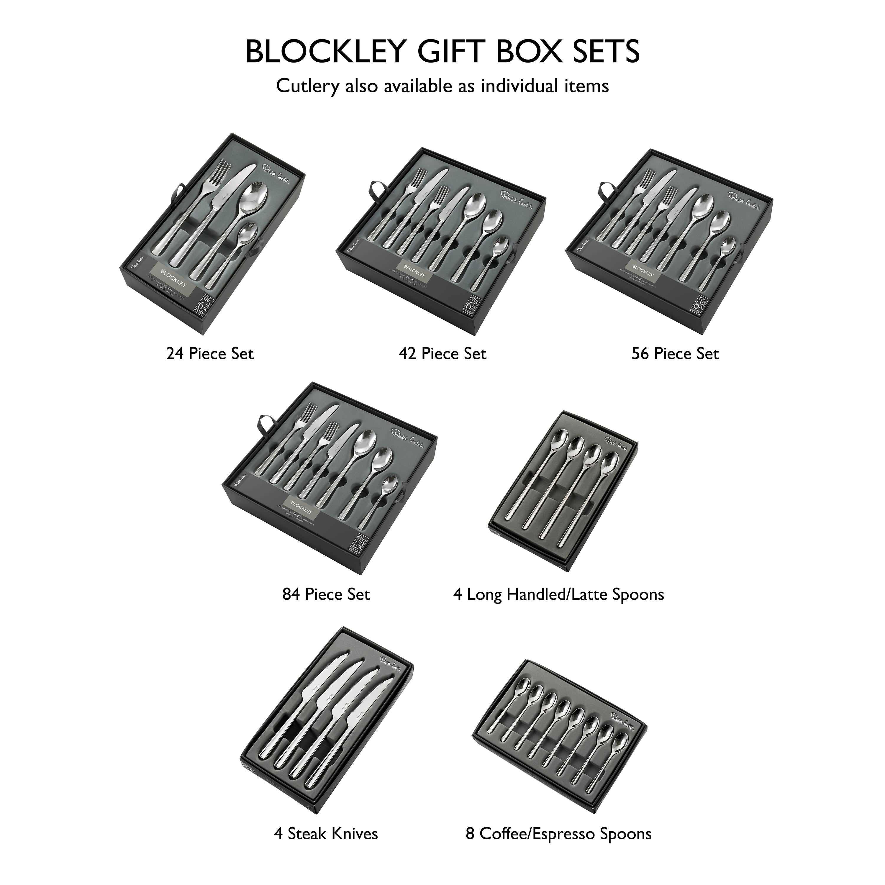 Blokley Bright Cutlery Set, 56 Piece for 8 People