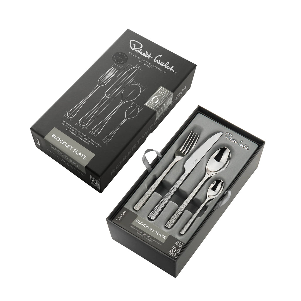 Blokley Slate Bright Cutlery Set, 24 Piece for 6 People