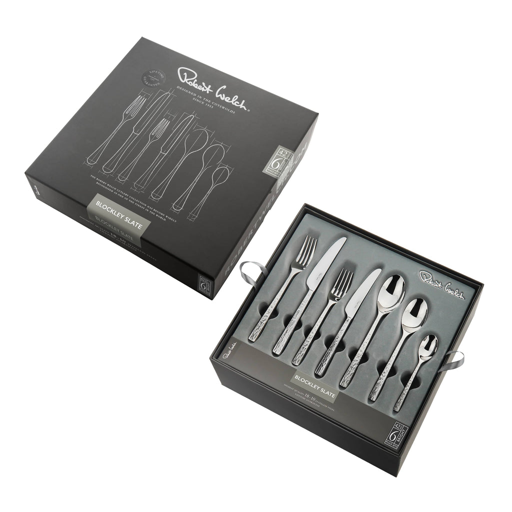 Blokley Slate Bright Cutlery Set, 42 Piece for 6 People