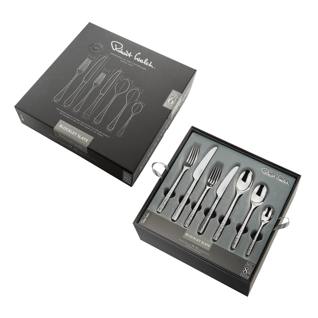 Blokley Slate Bright Cutlery Set, 56 Piece for 8 People