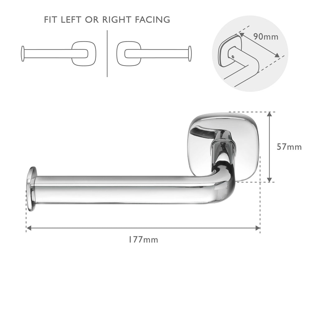 Robert Welch Burford Toilet Roll Holder Fixed