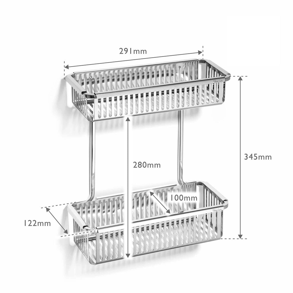 Robert Welch Burford Shower Basket Double
