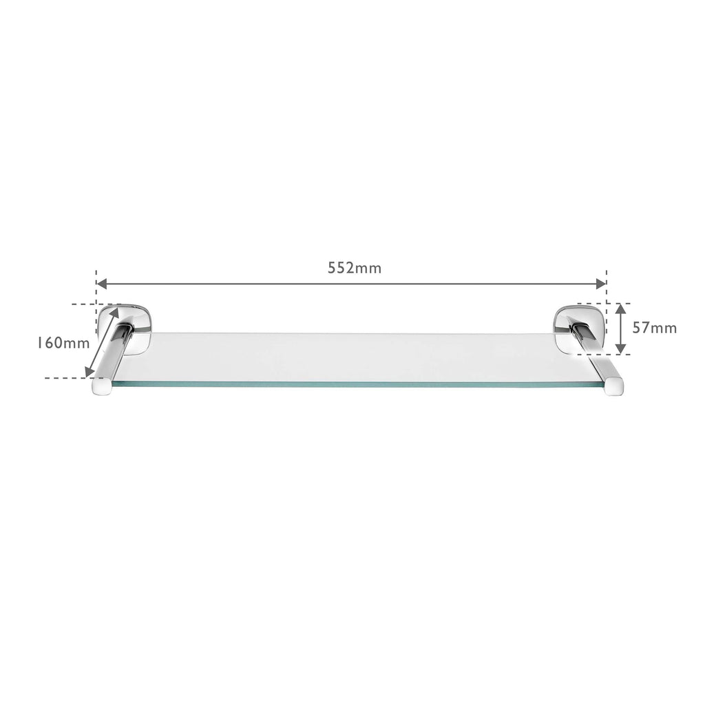 Robert Welch Burford Wall Mirror & Glass Shelf