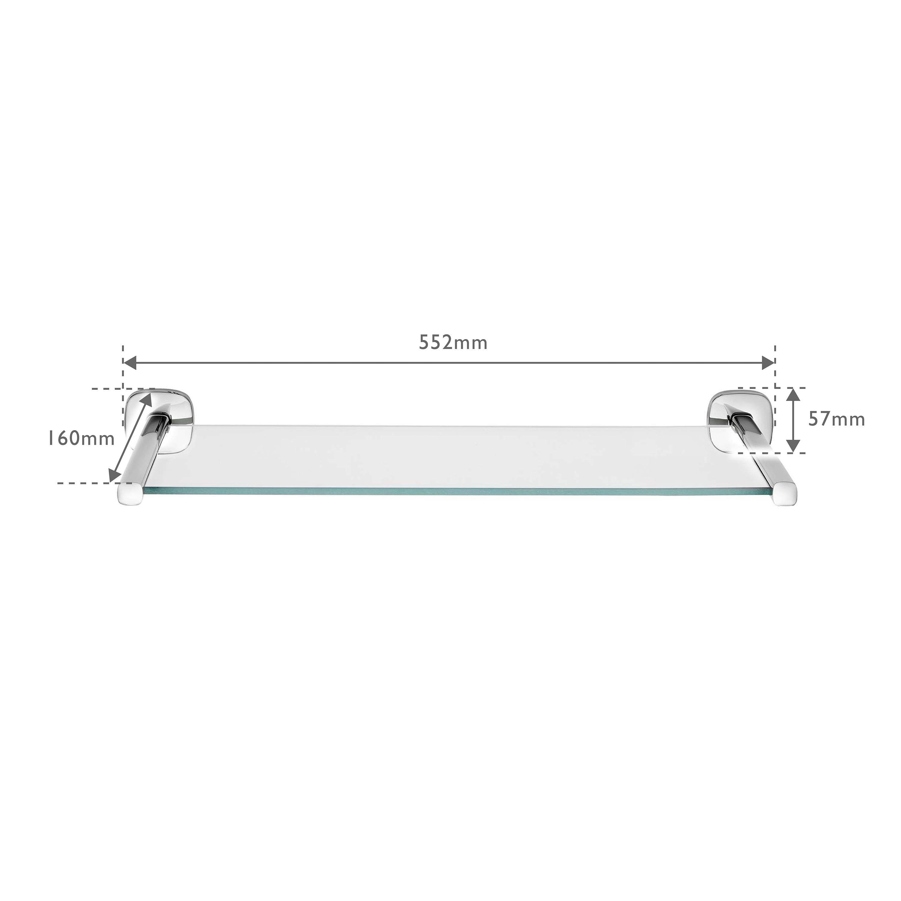 Robert Welch Burford Wall Mirror & Glass Shelf