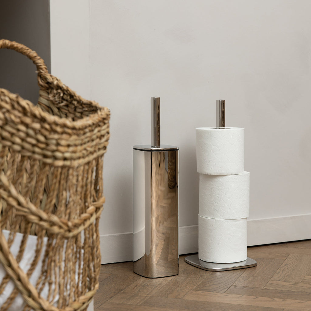 Robert Welch Burford Toilet Brush Holder with Toilet Roll Floor Stand