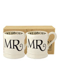 Emma Bridgewater Black Toast Mr. & Mr. Set of 2 1/2 Pint Mugs