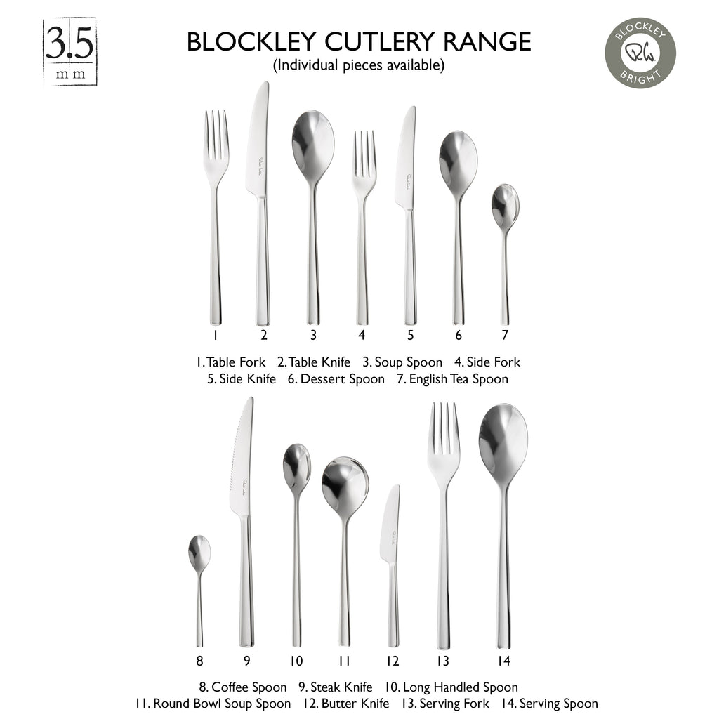 Blokley Bright Cutlery Set, 56 Piece for 8 People