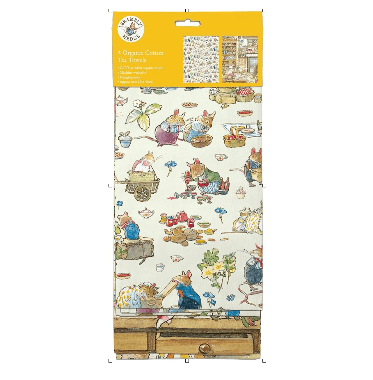 Brambly Hedge Set of 2 Organic Cotton Tea Towels