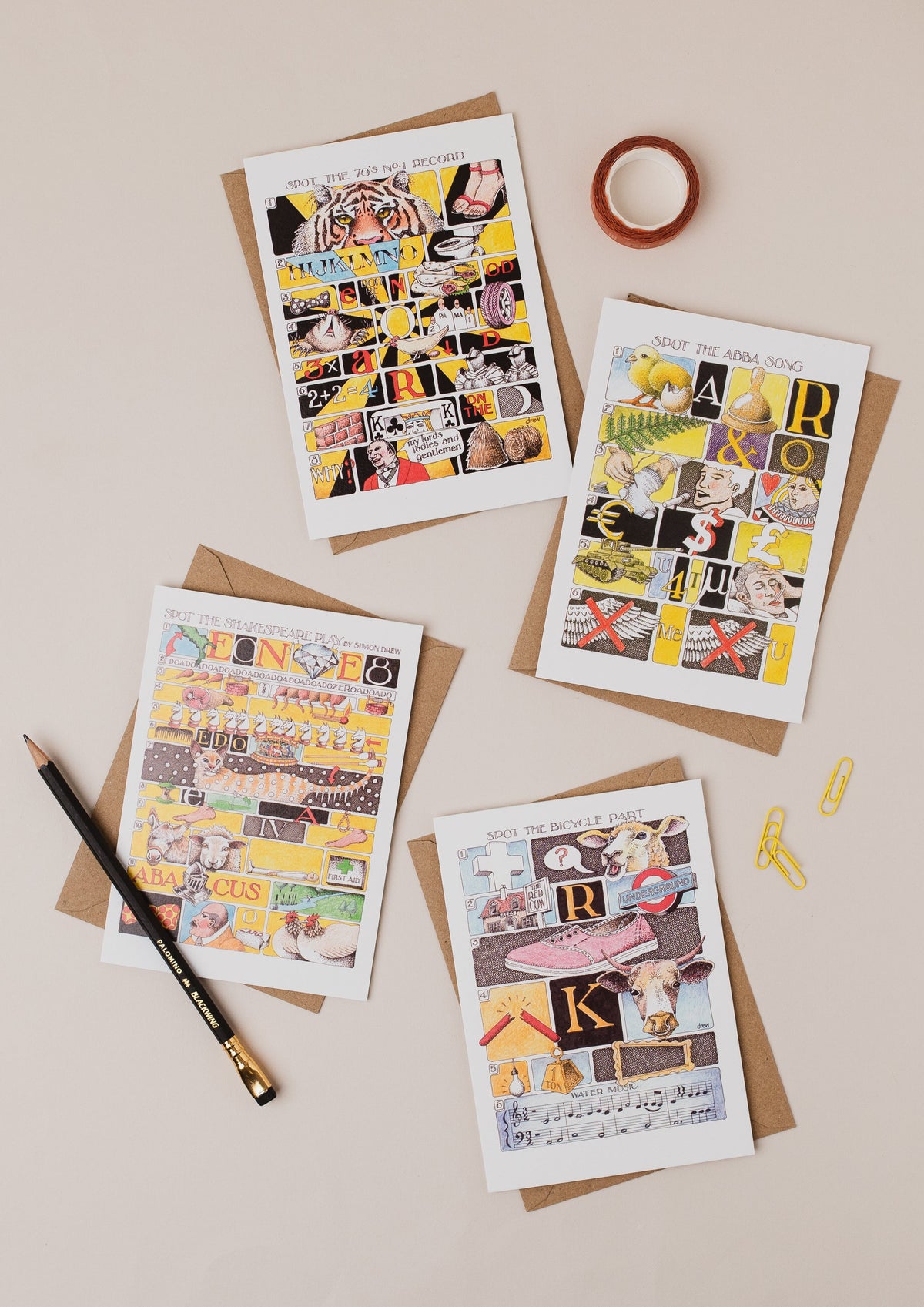 Simon Drew Cards - SPOT IT SHAKESPEARE PLAY