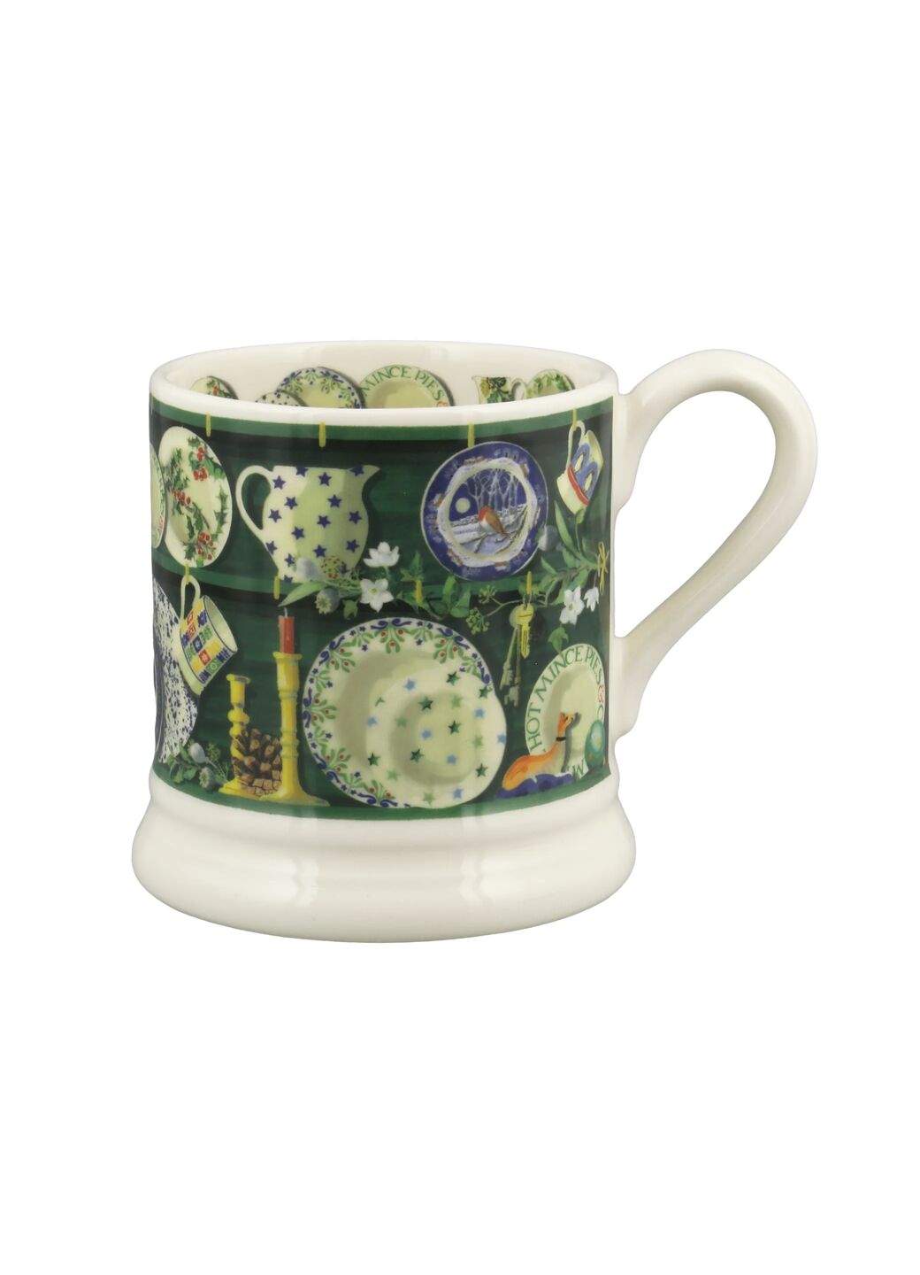 Green Christmas Dresser 1/2 Pint Mug