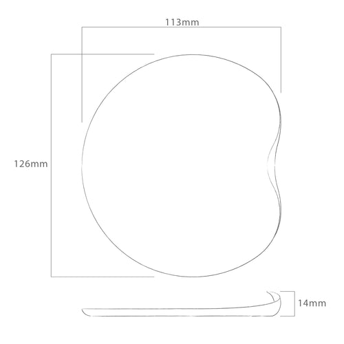 Drift Serving Tray, 12cm excluding Silicone Mat