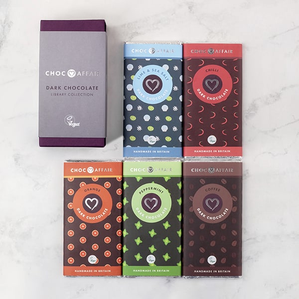 Choc Affair Signature Dark Chocolate Library Collection Gift Set - Dated 7/2020