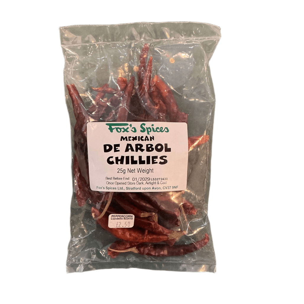 Fox's Mexican De Arbol Chillies