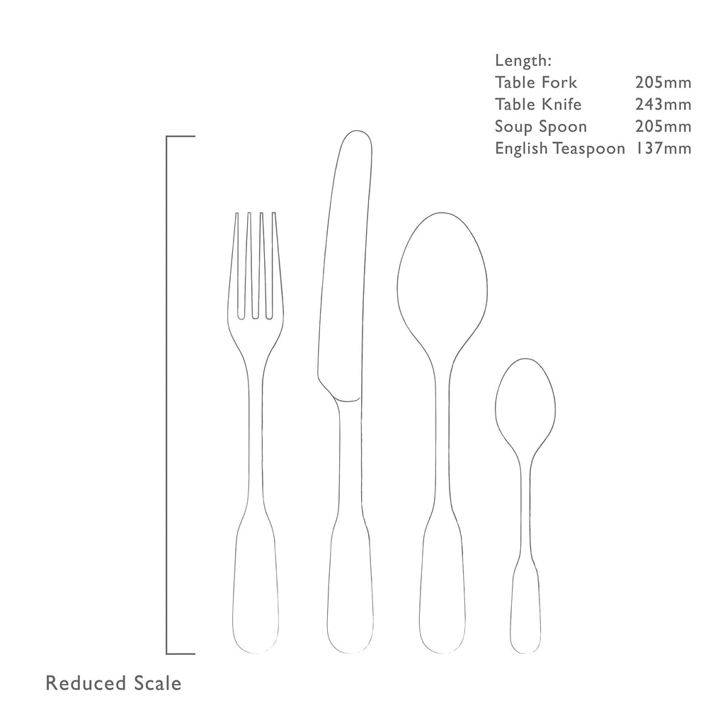 English Fiddle Vintage Cutlery Set, 24 Piece for 6 People