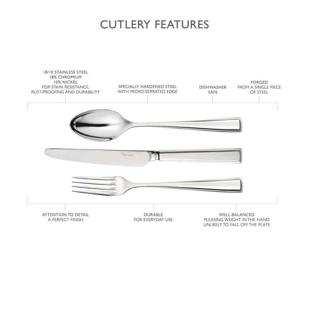 Fairford Bright Cutlery Set, 84 Piece for 12 People