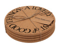 Black Toast Lovely Feast Set of 4 Cork Place Mats