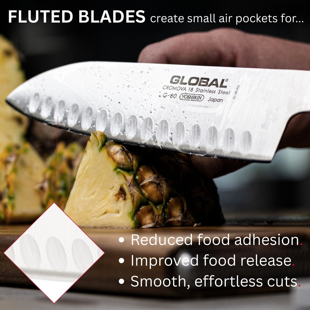 G-80 Santoku Knife Fluted 18cm Blade