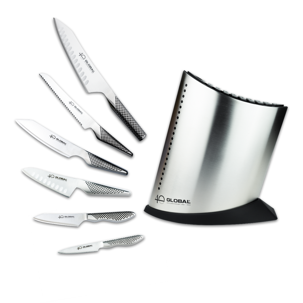 Global 40th Anniversary 7 Piece Knife Block Set G-51AN7-B