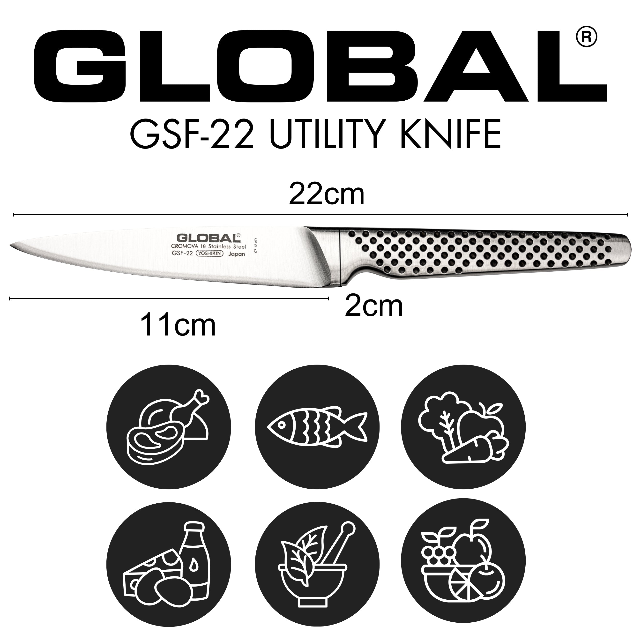 GSF-22 Utility Knife 11cm Blade