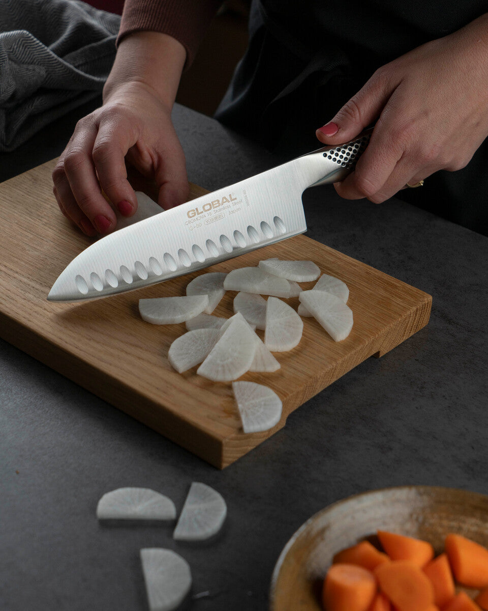 G-80 Santoku Knife Fluted 18cm Blade
