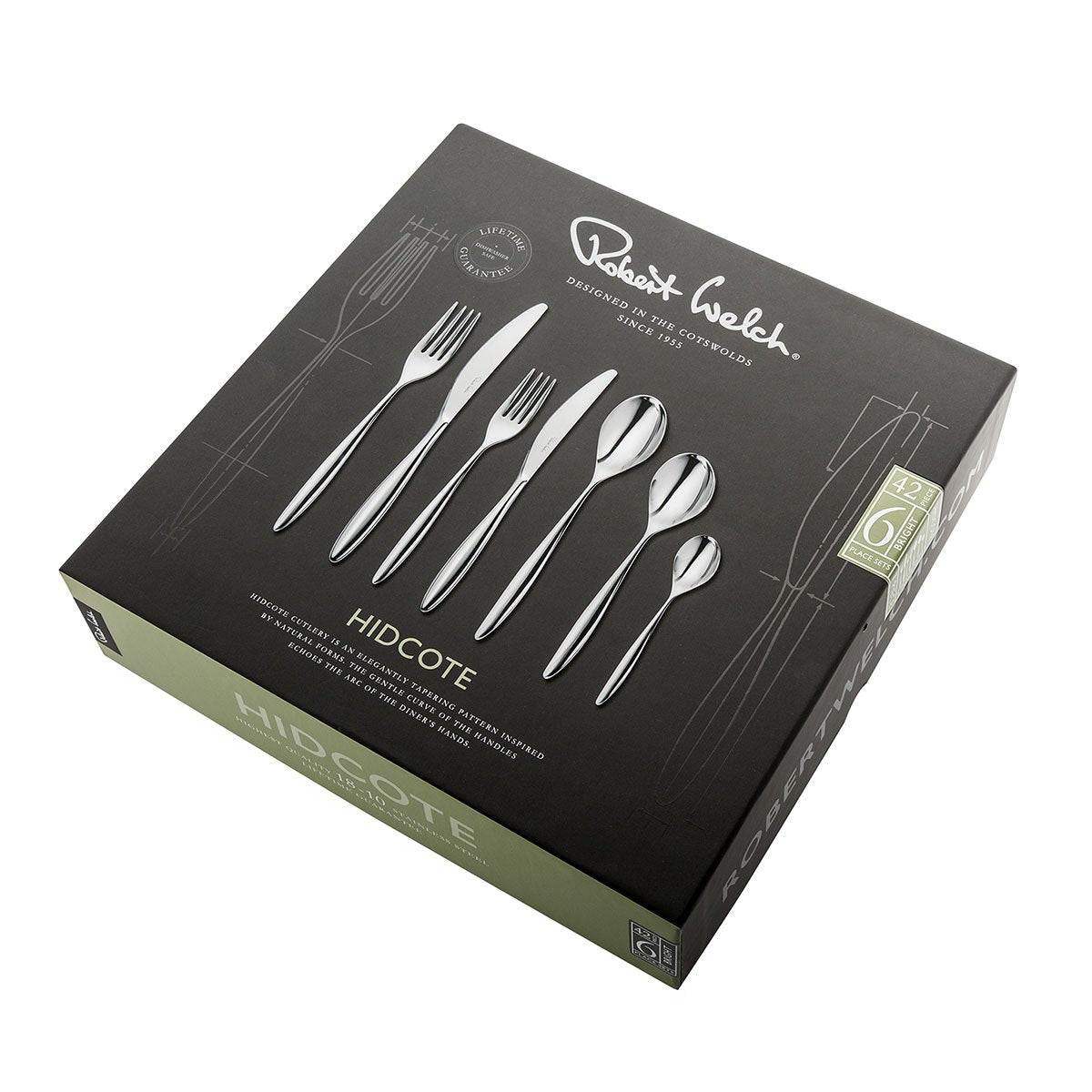 Hidcote Bright Cutlery Set, 42 Piece for 6 People
