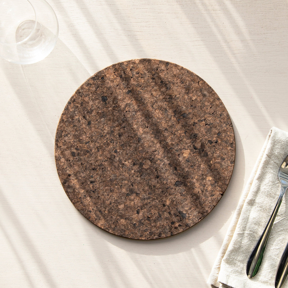 Smoked Cork Placemats | Round | Set of 4