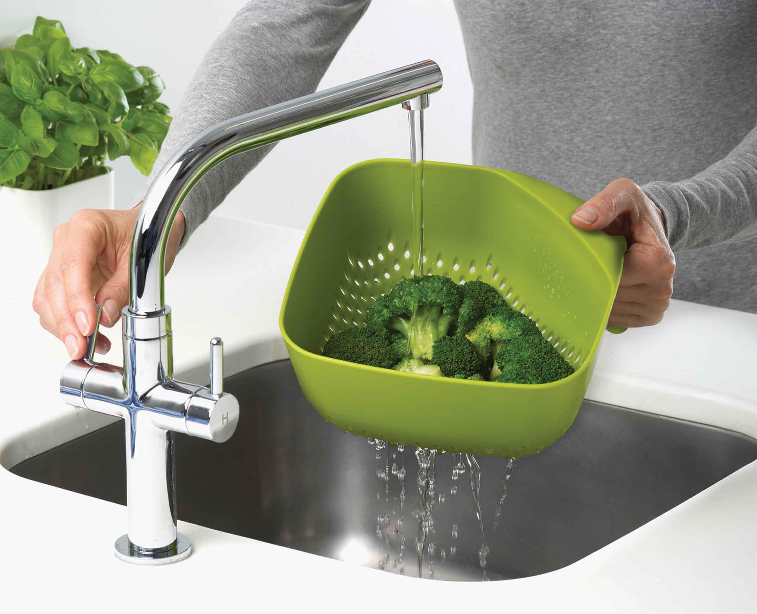 Square Green Colander