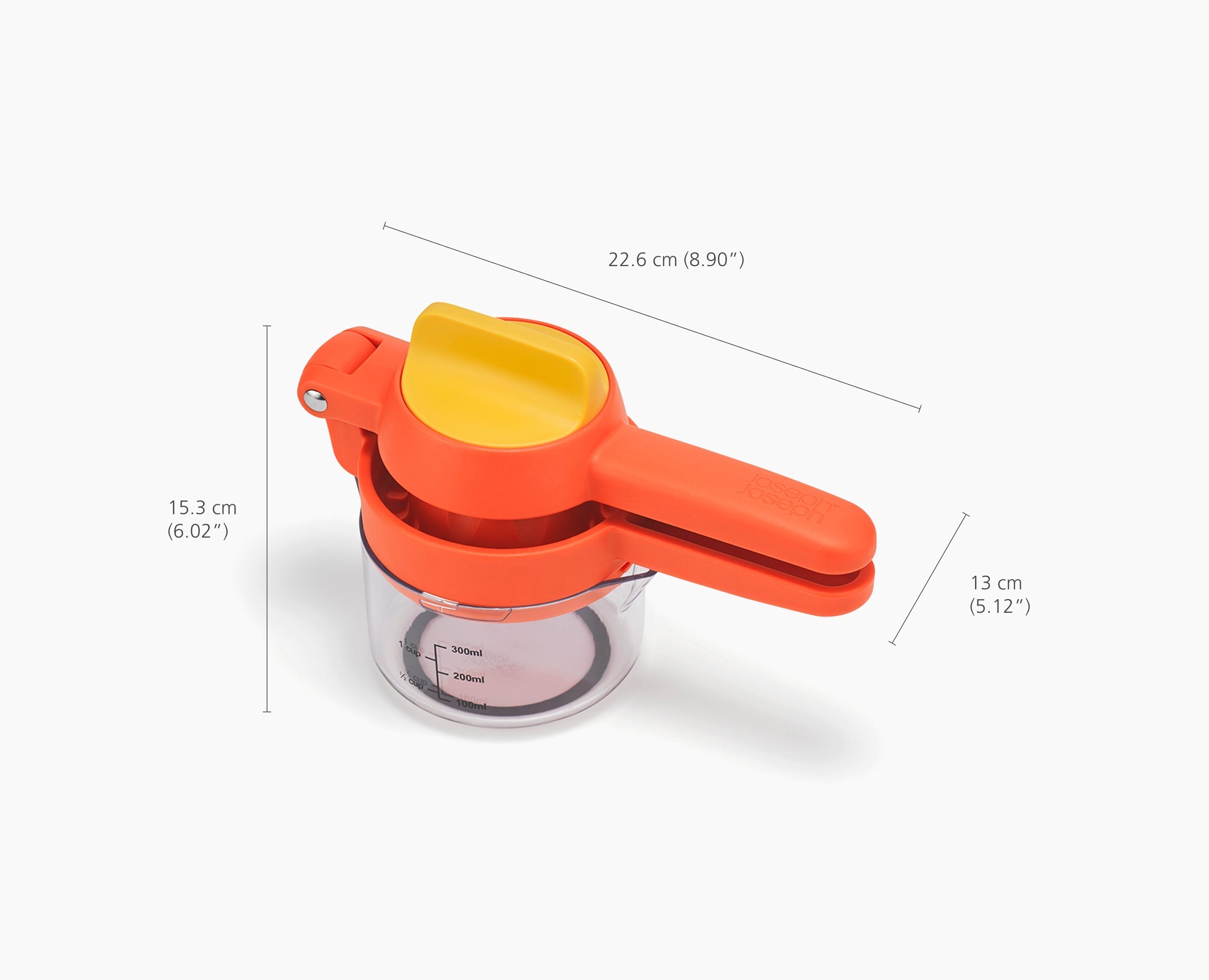 JuiceMax™ Plus Dual-Action Orange Citrus Press with Measuring Cup