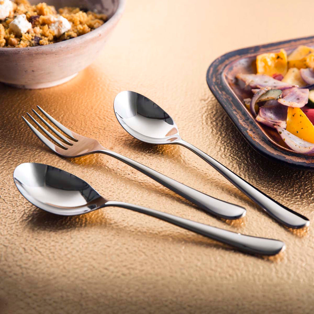 Kingham Bright Slotted Serving Spoon