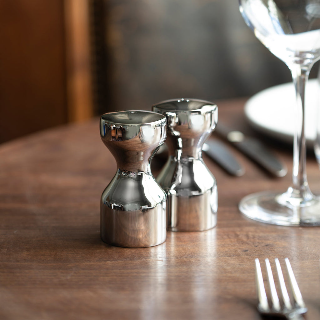 Limbrey Bright Salt & Pepper Shakers Set (Stainless Steel Base)