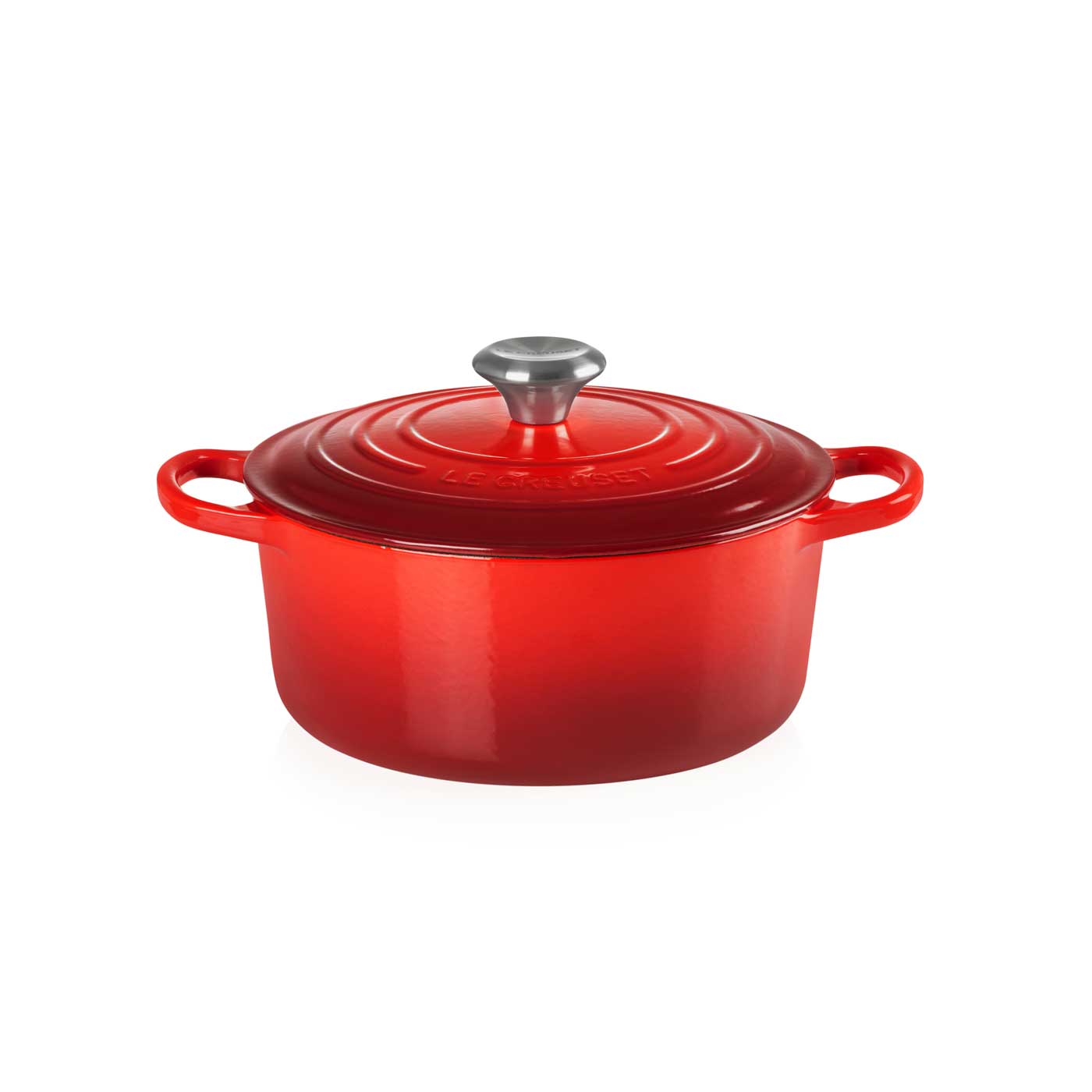 Le Creuset Signature Cast Iron Round Casserole 28cm - Cerise