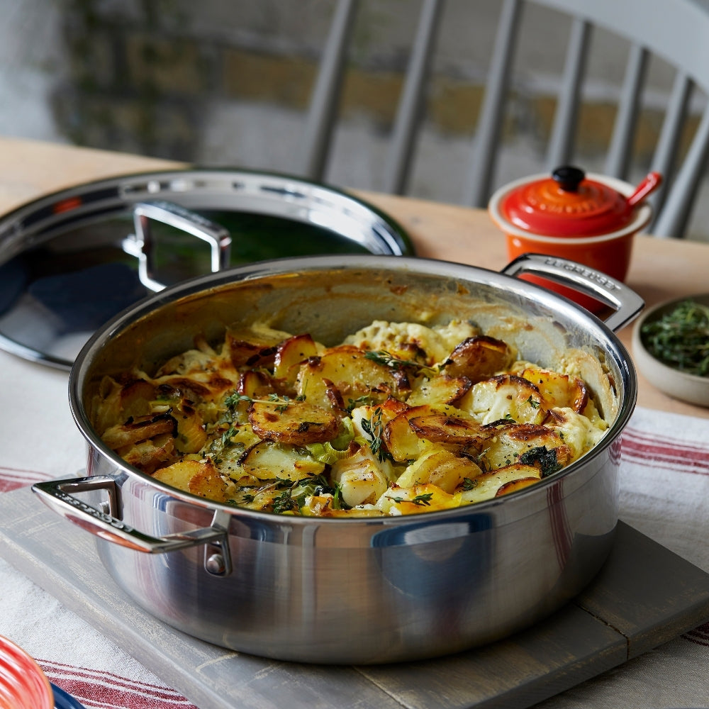Le Creuset 3 - Ply Stainless Steel 28cm Sauteuse