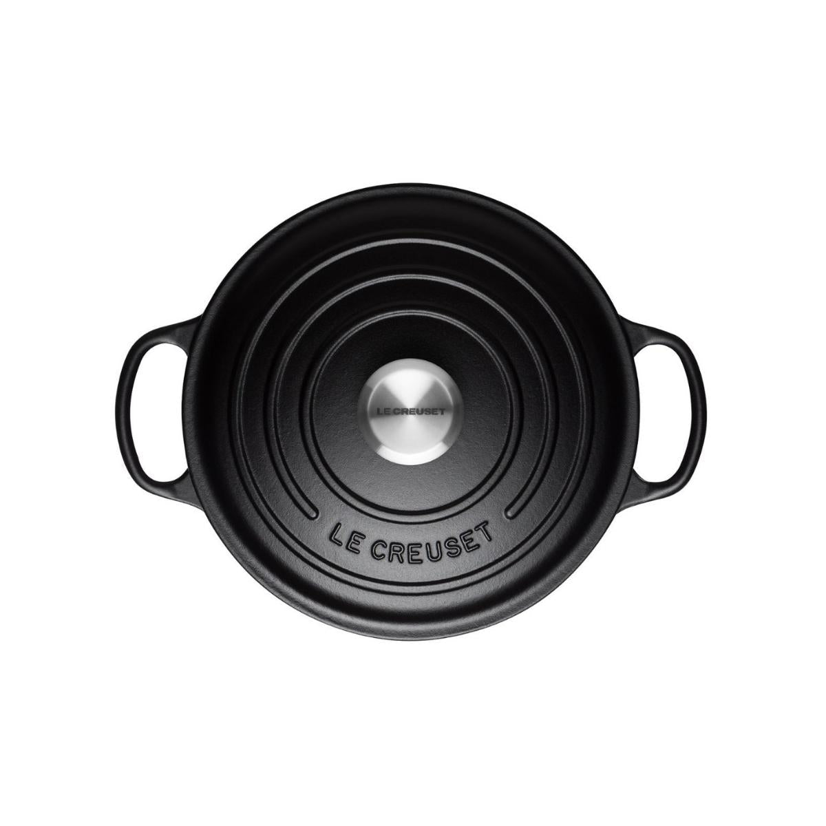 Le Creuset Signature Round Cocotte - 28cm Satin Black