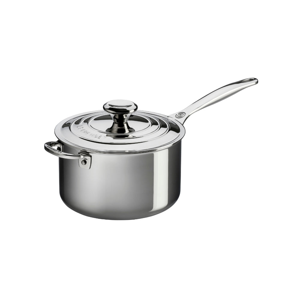 Le Creuset Signature Stainless Steel Saucepan with Lid - 16cm