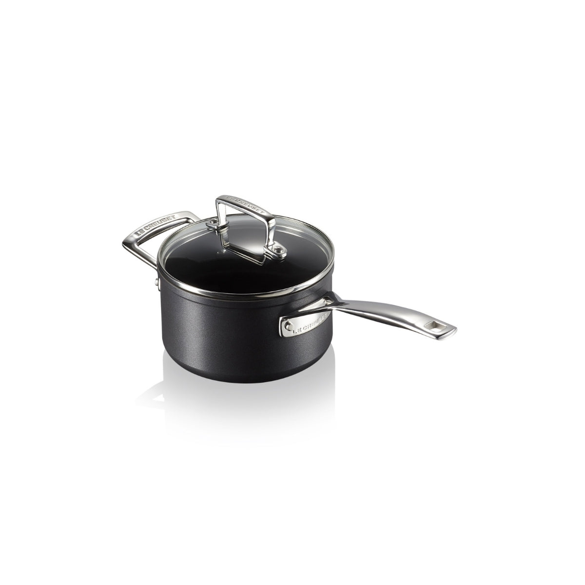 Le Creuset Toughened Non - Stick Saucepan with Glass Lid 16cm
