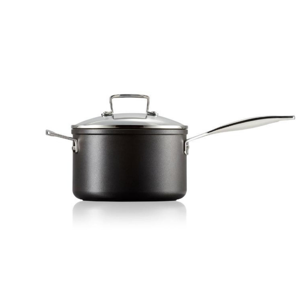 Le Creuset Toughened Non - Stick Saucepan with Glass Lid 20cm